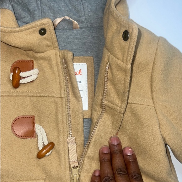 Cat & Jack Tan Hooded Puffer Jacket for Kids - Picture 5 of 9